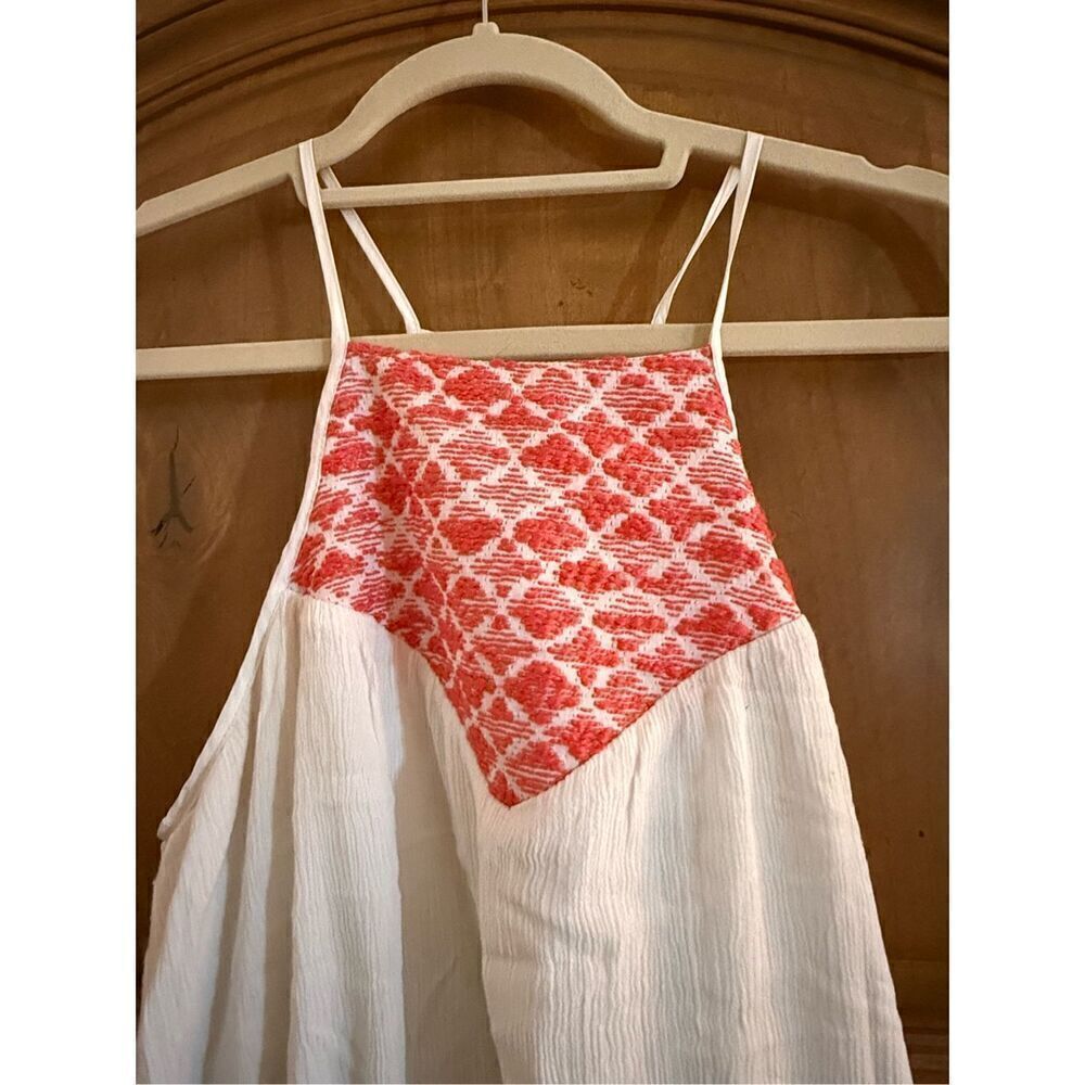 Boho Embroidered Halter Mini Dress – Size M - Picture 4 of 9
